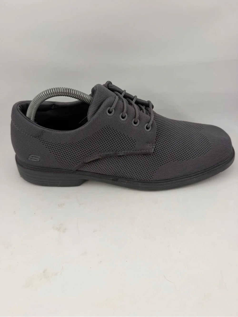 Skechers Men’s Caswell Aleno Dark Grey -SZ 8.5- Lace-Up Comfort Oxford Shoes